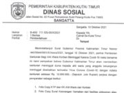 Dinsos Kutim Surati Camat – Soal Santunan Ahli Waris Korban Meninggal COVID-19 Rp 10 Juta