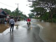 Poros Jalan Bengalon-Sangkulirang Terendam Banjir – Dishub Kutim Turunkan Anggota Atur Lalu Lintas
