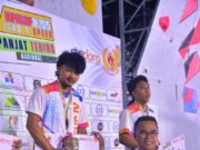 Aditya dan Alivany Puncaki Kecepatan Nasional di Nomor Speed Panjat Tebing Piala Bupati Kutim