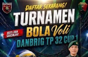 Turnamen Bola Voli Danbrig TP 32 Cup 1 Ajang Penguat Sinergi TNI-Masyarakat